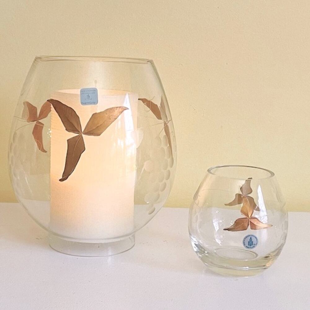Hurricane Lamp Shade Votive Candle Holder Tea Light Glass Tuscany